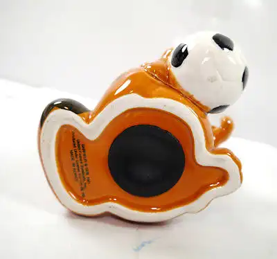 GARFIELD mit Fußball 1981 Spardose Sparschwein BUST BANK Figur ca.14cm (K36)*