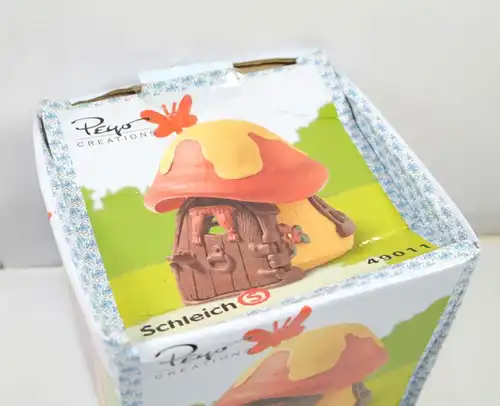 SCHLÜMPFE Smurfs - 49011 Schlumpfhaus Pilz Haus rot orange SCHLEICH m. OVP (K18)