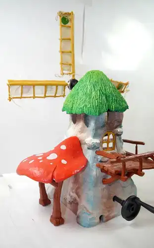 SCHLÜMPFE Smurfs Windmühle windmill Spielset SCHLEICH ca.38cm ALTE VERSION (F17*