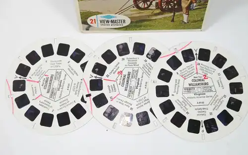 VIEWMASTER Colonial Williamsburg Virginia - 3 Bildscheiben *K60 #B