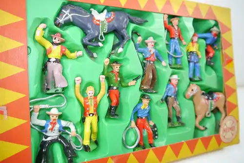 HEIMO handbemalte Plastikfiguren - 59741 Cowboy Sortiment Figuren Set (K13) Z1