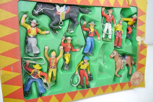 HEIMO handbemalte Plastikfiguren - 53741 Cowboy Sortiment Figuren Set (K13) Z2