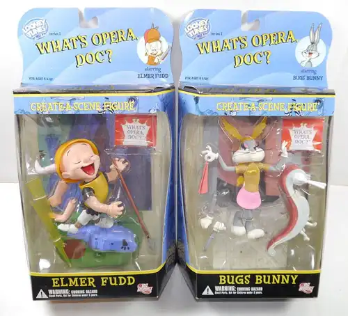 LOONEY TUNES What's Opera Doc  Bugs Bunny & Elmer Fudd Actionfigur DC DIRECT *L