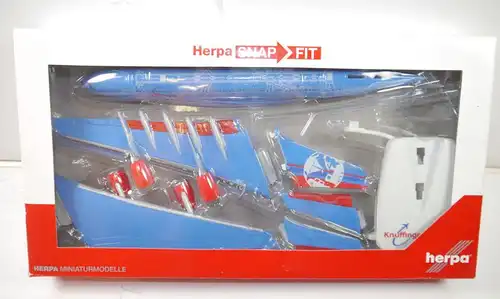 HERPA Snap Fit - Knuffingen Airlines A380 Flugzeugmodell Standmodell 1:250 *MF21