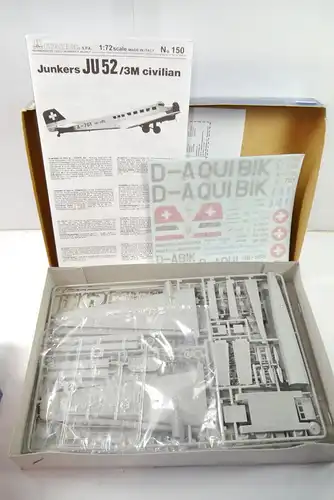 ITALERI 150 Junkers JU-52/3 M Tante Ju Flugzeug Modellbausatz 1:72 (MF22)