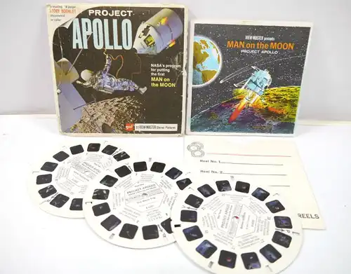 VIEWMASTER Project Apollo - 3 Bildscheiben mit Booklet gaf (K60) #J
