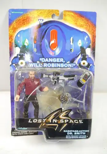 LOST IN SPACE Sabotage-Action Dr. Smith Actionfigur TRENDMASTERS ca.12cm NEU K29