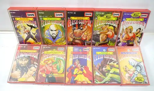 FLASH GORDON Nr. 1 2 3 4 5 6 7 8 9 10 Komplett MC Kassette Hörspiel EUROPA (K36)