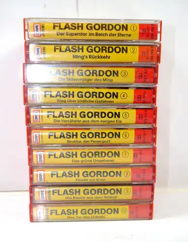 FLASH GORDON Nr. 1 2 3 4 5 6 7 8 9 10 Komplett MC Kassette Hörspiel EUROPA (K36)