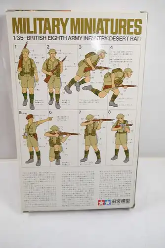 Tamiya Military Miniatures British Eighth Army Infantr Figuren Bausatz 1:35 K79