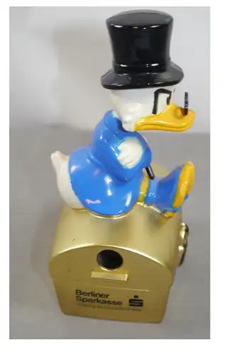 DAGOBERT DUCK Scrooge mit Goldtruhe Spardose Sparschwein Sparkasse (K72)*