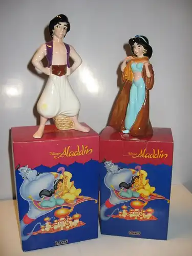 Aladdin Jasmine und Aladdin Figurenset  Schmid OVP  Keramik    K4 / KB*