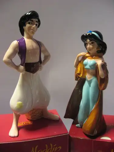 Aladdin Jasmine und Aladdin Figurenset  Schmid OVP  Keramik    K4 / KB*