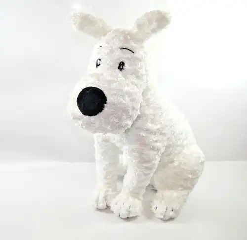 TIM & STRUPPI Tintin Milou sitzend Stofftier plush MOULINSART ca.38cm Neu (K16)*