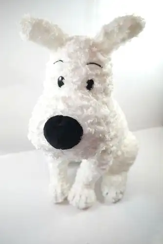 TIM & STRUPPI Tintin Milou sitzend Stofftier plush MOULINSART ca.38cm Neu (K16)*