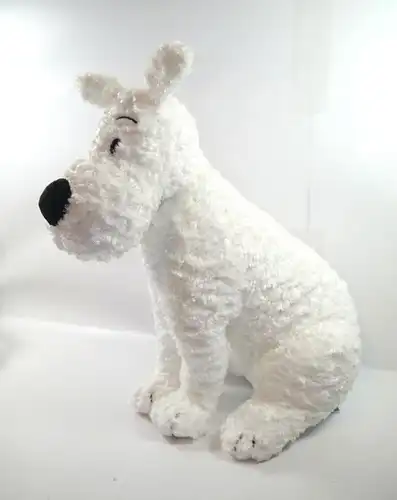 TIM & STRUPPI Tintin Milou sitzend Stofftier plush MOULINSART ca.38cm Neu (K16)*
