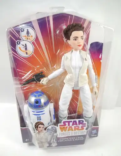 STAR WARS Forces of Destiny - Princess Leia Actionfigur Puppe + R2-D2 HASBRO (L)