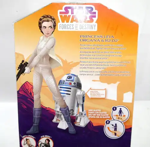 STAR WARS Forces of Destiny - Princess Leia Actionfigur Puppe + R2-D2 HASBRO (L)