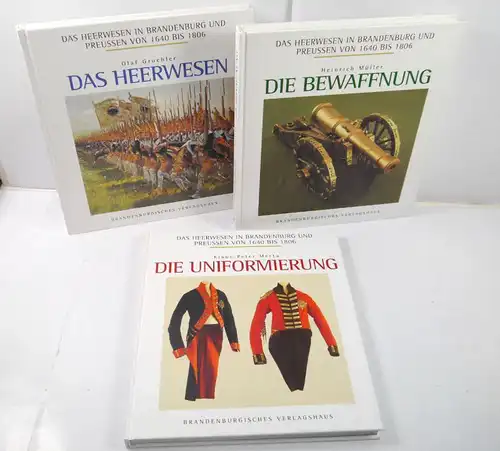 HEERWESEN IN BRANDENBURG & PREUSSEN VON 1640 - 1806 : 3 Bände GROEHLER (WR8)