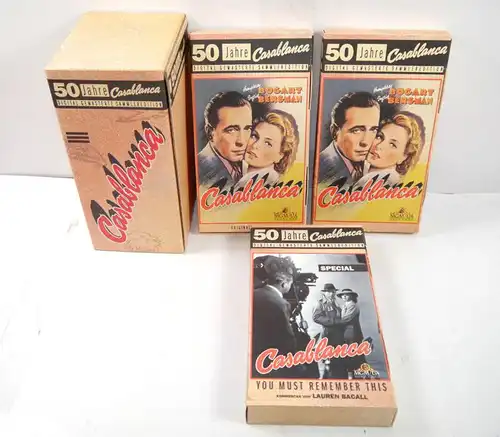 CASABLANCA 50 Jahre  Digital Gemasterte Sammleredition VHS + Poster MGM (F17)