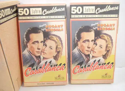 CASABLANCA 50 Jahre  Digital Gemasterte Sammleredition VHS + Poster MGM (F17)