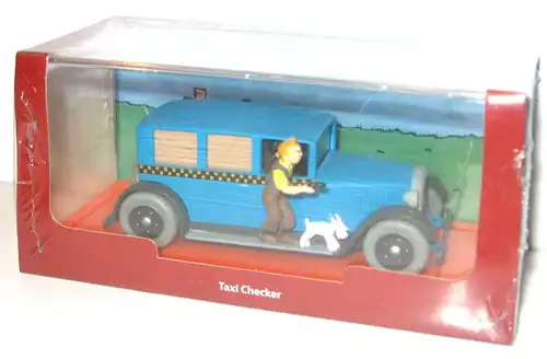 TIM und STRUPPI Taxi Checker Tintin Modellauto Moulinsart 1/43 Neu (K49)*