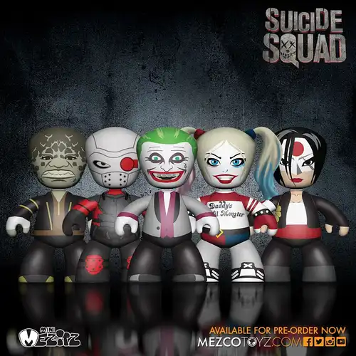 SUICIDE SQUAD 5er Minifigur MINI MEZ-ITZ Harley Quinn Joker ... MEZCO Neu (L)