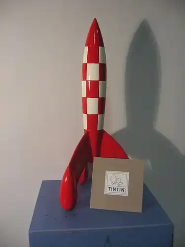 TIM und STRUPPI Rakete 2016 Kunstharz MOULINSART TINTIN 30cm NEU (L)