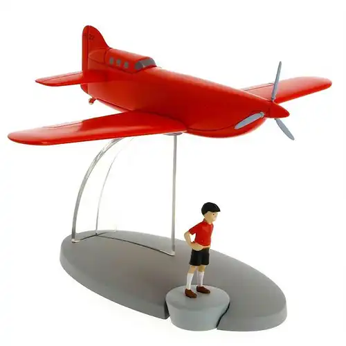 TIM & STRUPPI Flugzeug mit JO Figur Tintin Moulinsart Modell 29546 L*