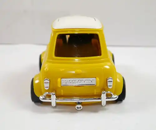 PECOLO MINI Cooper gelb yellow Auto Parfümflasche ( ohne Inhalt ) mit OVP (K52)