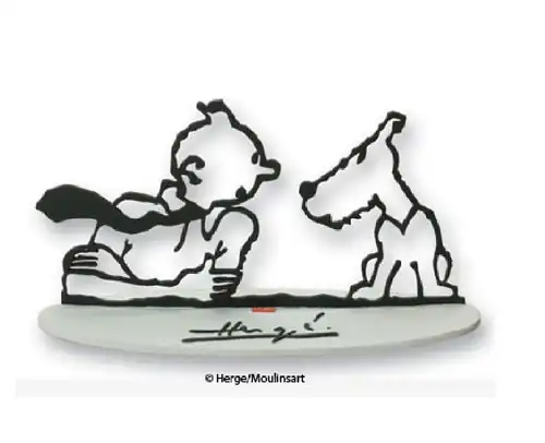 TIM & STRUPPI Hommage an Herge Moulinsart Figur Tintin 15cm Limitiert OVP L*