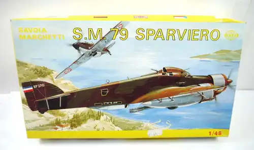 SMER Savoia Marchetti S.M. 79 Sparviero Flugzeug Plastik Modellbausatz 1:48 MF16