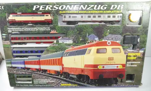 PERSONENZUG DB Mehano Train Komplettset H0 Gleichstrom Diesellokomotive (F5)