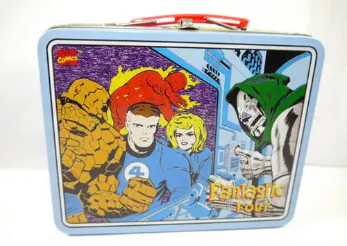 Marvel FANTASTIC FOUR Fantastischen 4 - Brotdose Lunchbox Blech retro 19x16 (L)