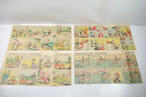 Walt Disney DONALD DUCK Newspaper 16 Comic Strip´s von 1957  halbe Seiten (WR3)C