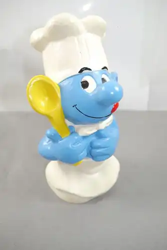 SCHLÜMPFE Smurfs Schlumpf Koch Spardose Sparschwein BUST BANK Zeho ´83 (K2)*