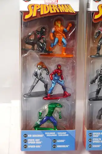 MARVEL Nano - SPIDER-MAN 6er Set Metalfigs Diecast Venom JADA Neu (KB) *