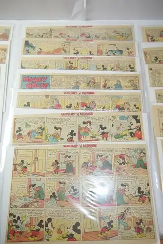 Walt Disney Mickey Mouse  Newspaper 31 Comic Strip´s RAR  halbe Seiten (WR9G