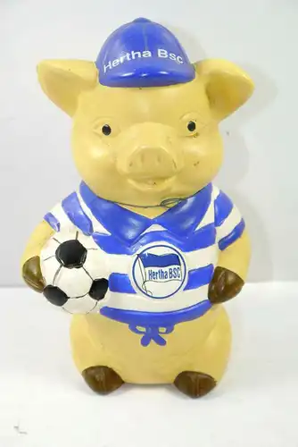 HERTHA BSC Schwein als Spardose Sparschwein bust bank Fleischerei Wache (K85)