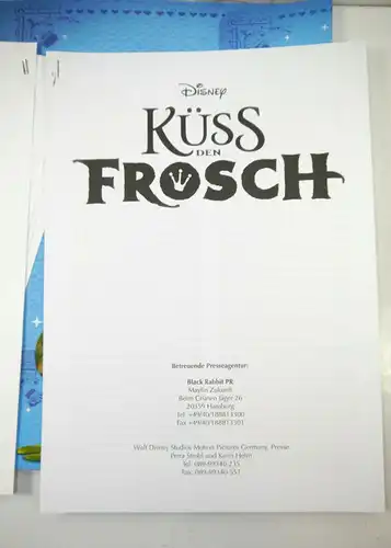 Disney KÜSS DEN FROSCH Princess & the Frog Presseinformation / Pressemappe (WR8)