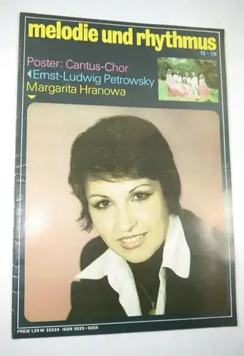 MELODIE UND RYTHMUS Heft 12/1978 Zeitschrift Magazin / Cantus Chor (WR7)