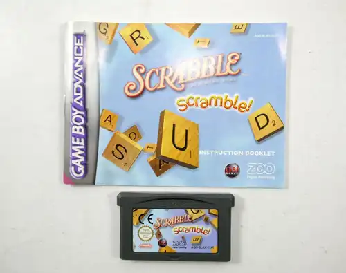 SCRABBLE Scramble Spiel GAME BOY ADVANCE mit Spielanleitung Nintendo (K85)