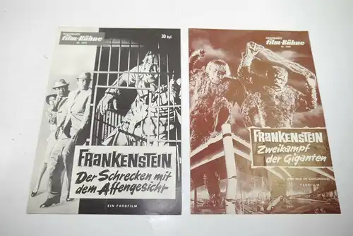 Illustierter Film Bühne  2 X Frankenstein 7865 + 7619 Filmprogramm  Z :gut (WR5)