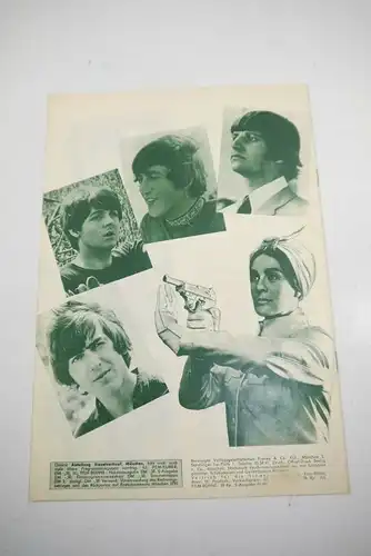 Illustierter Film Kurier Die Beatles in Hi-Hi-Hilfe Filmprogramm  Z : gut  (WR5)