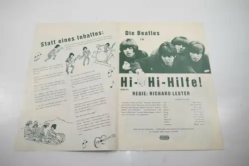 Illustierter Film Kurier Die Beatles in Hi-Hi-Hilfe Filmprogramm  Z : gut  (WR5)