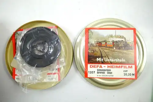 DEFA Heimfilm Konvolut : 8 Filmrollen Schmalspurbahn 8mm COLOR SUPER (K62)