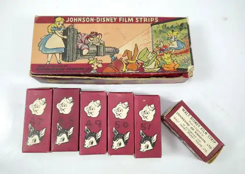 JOHNSON   DISNEY Projector  Projektor mit 13 Filmrollen 30er/40er Jahre (K4)