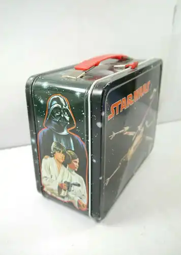 STAR WARS Brotdose Lunchbox 1977 + Yoda Thermosflasche blau Empire THERMOS (K63)