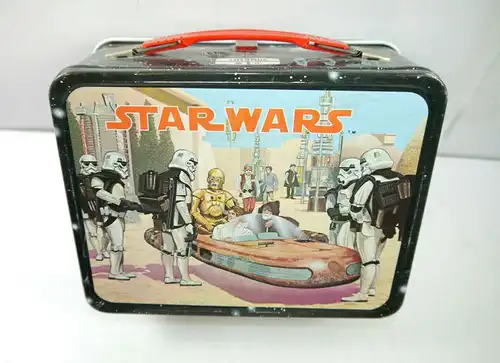 STAR WARS Brotdose Lunchbox 1977 + Yoda Thermosflasche blau Empire THERMOS (K63)