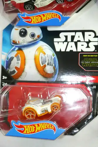 STAR WARS 6er Set Darth Maul BB-8 R2-D2 Grievous Auto HOT WHEELS Neu (L)